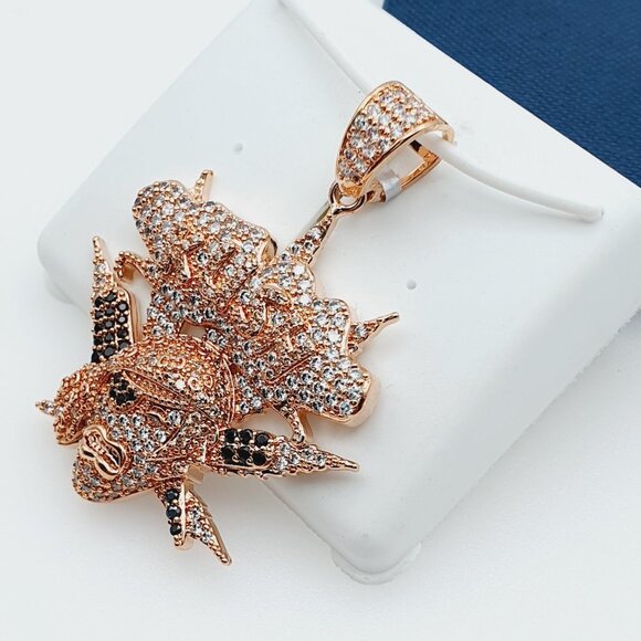 "14K Gold Plated Cubic Zircon Pendant, EVBRS543 - Picture 5 of 10